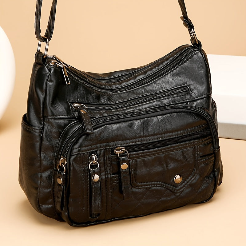 Vera | Multi Zipper Crossbody Bag