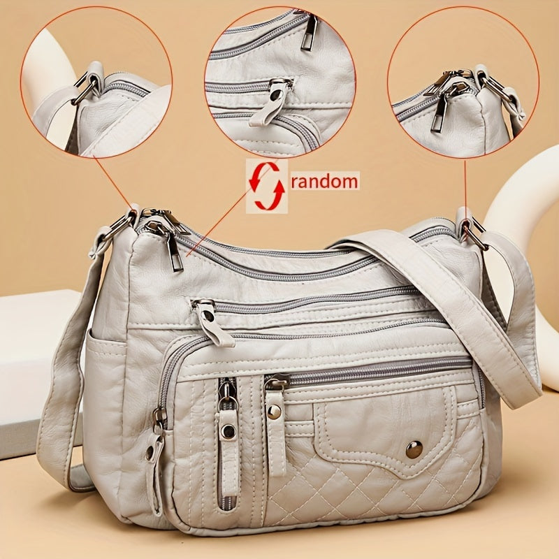 Vera | Multi Zipper Crossbody Bag