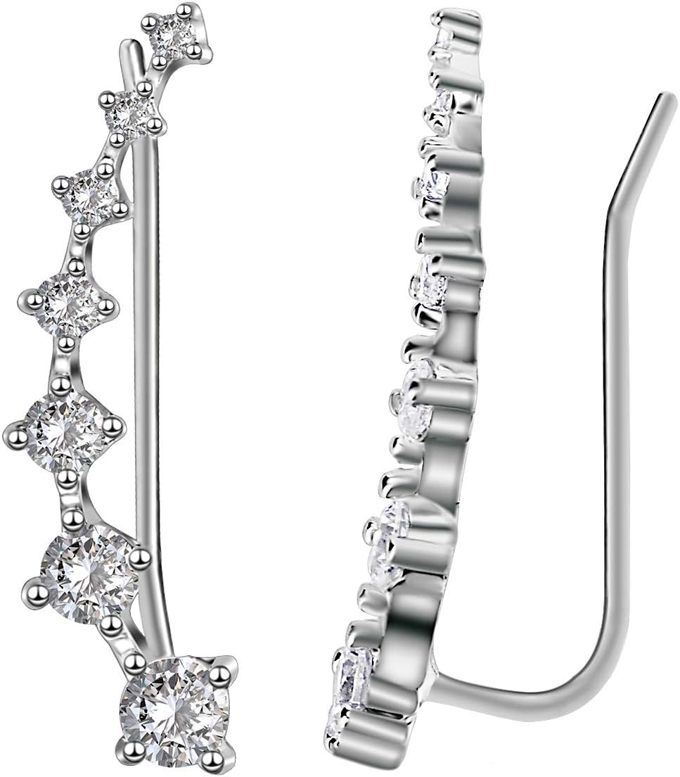 Elenasan ladies. sterling silver 925 silver round cut zirconia