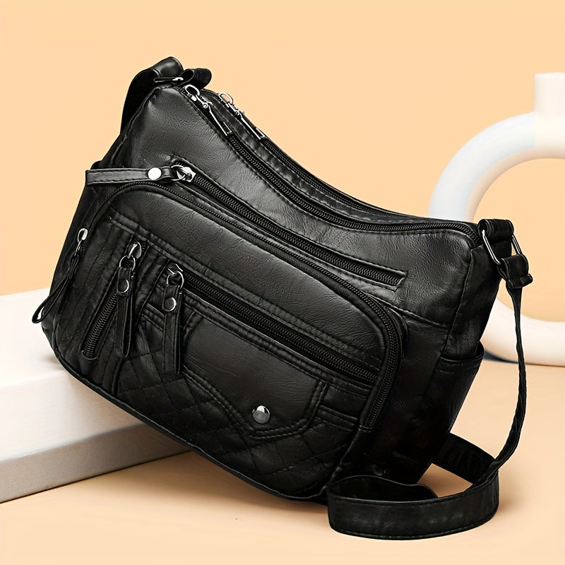 Vera | Multi Zipper Crossbody Bag