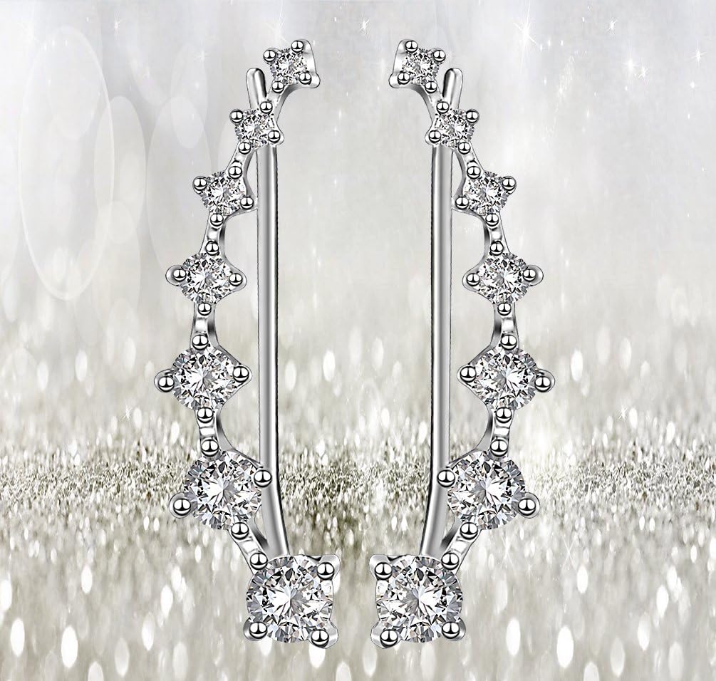 Elenasan ladies. sterling silver 925 silver round cut zirconia