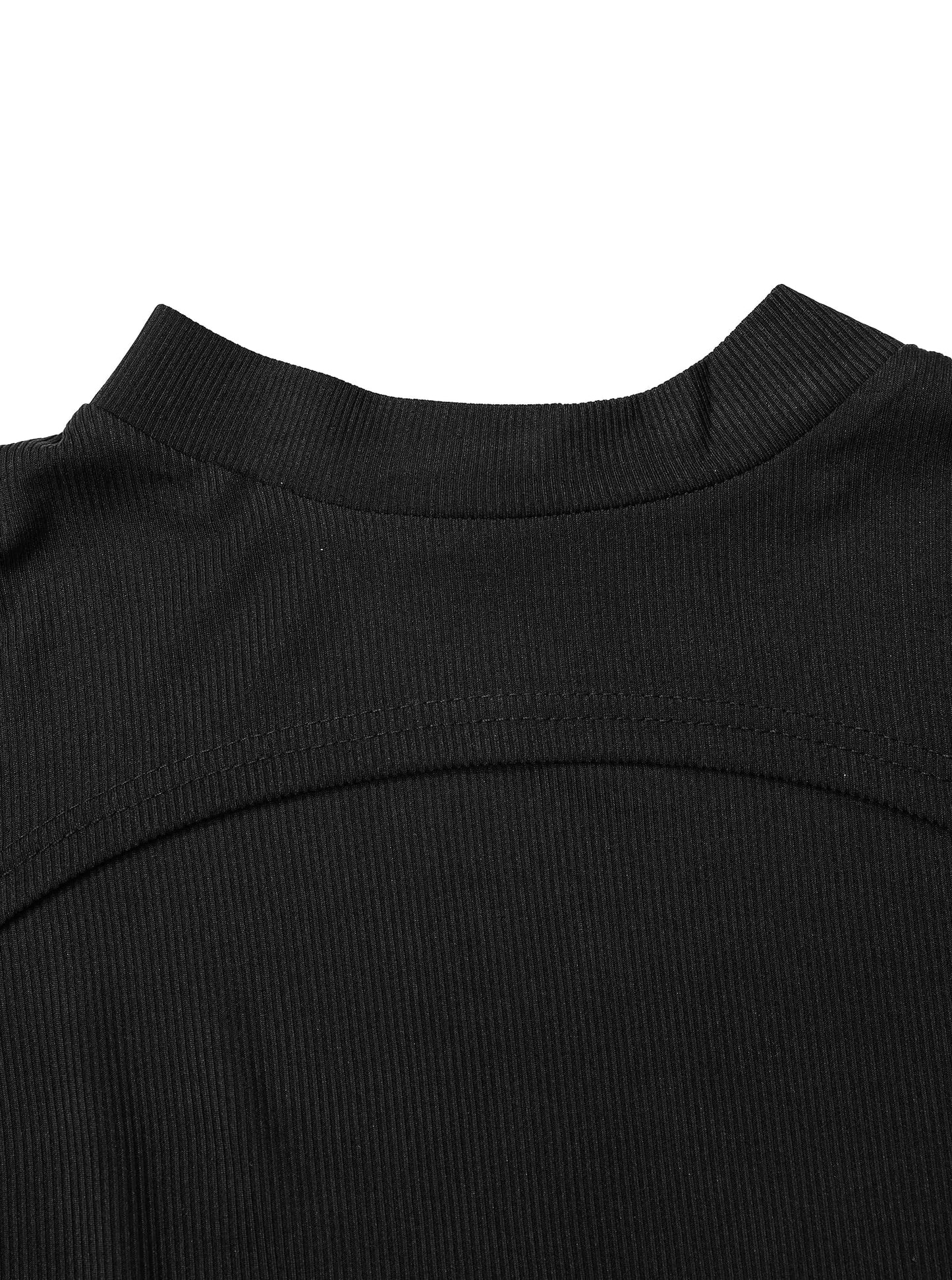 Women's T-Shirts Autumn Trendy Fashion Plain Hollow Out Cropped Long Sleeve Crew Neck High Street T-Shirts