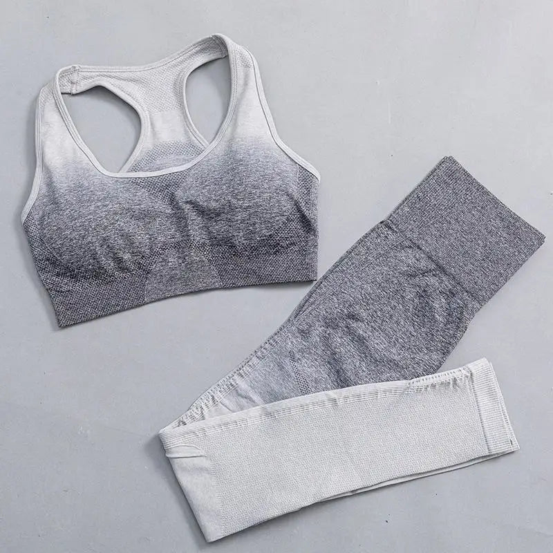 Women Suit Yoga Set Female Clothing Sportswear Sport Outfit For Woman Long Sleeve Top Workout Clothes Gym Leggings Fitness Suits