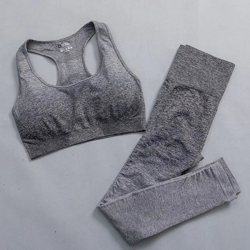 Women Suit Yoga Set Female Clothing Sportswear Sport Outfit For Woman Long Sleeve Top Workout Clothes Gym Leggings Fitness Suits