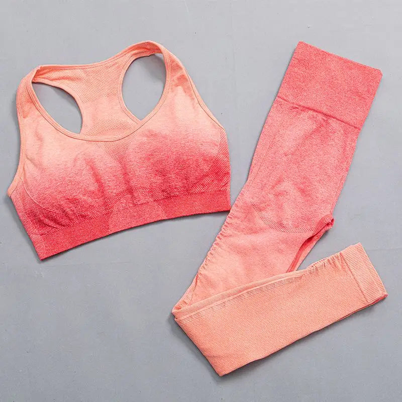 Women Suit Yoga Set Female Clothing Sportswear Sport Outfit For Woman Long Sleeve Top Workout Clothes Gym Leggings Fitness Suits