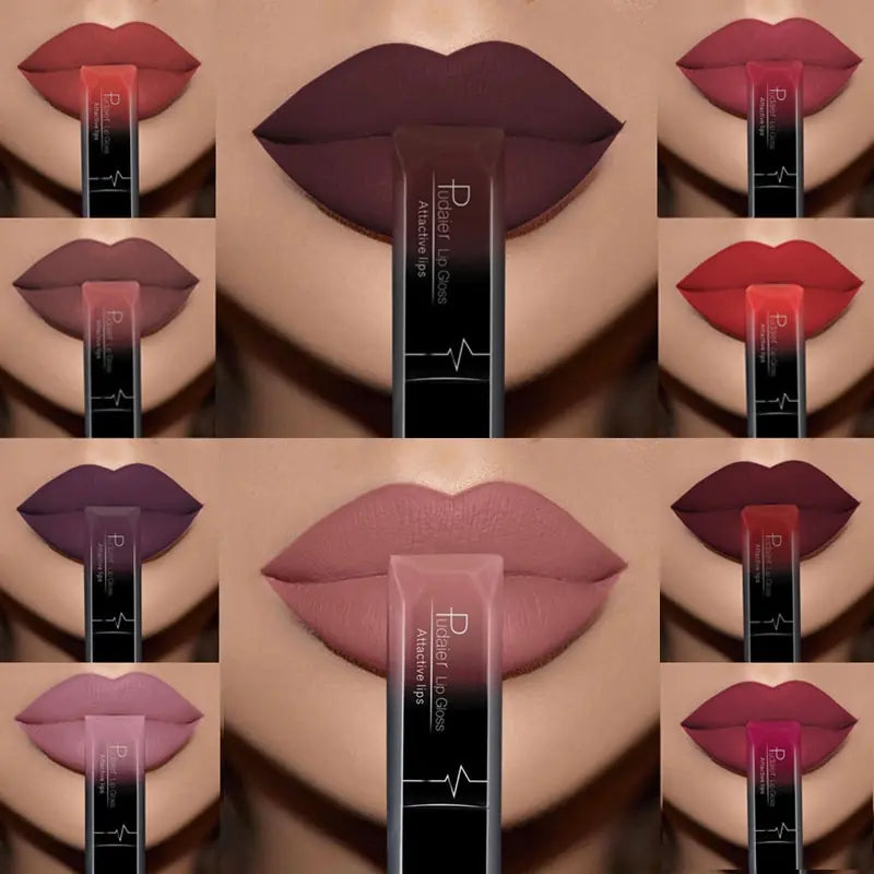 Matte liquid waterproof lipsticks.