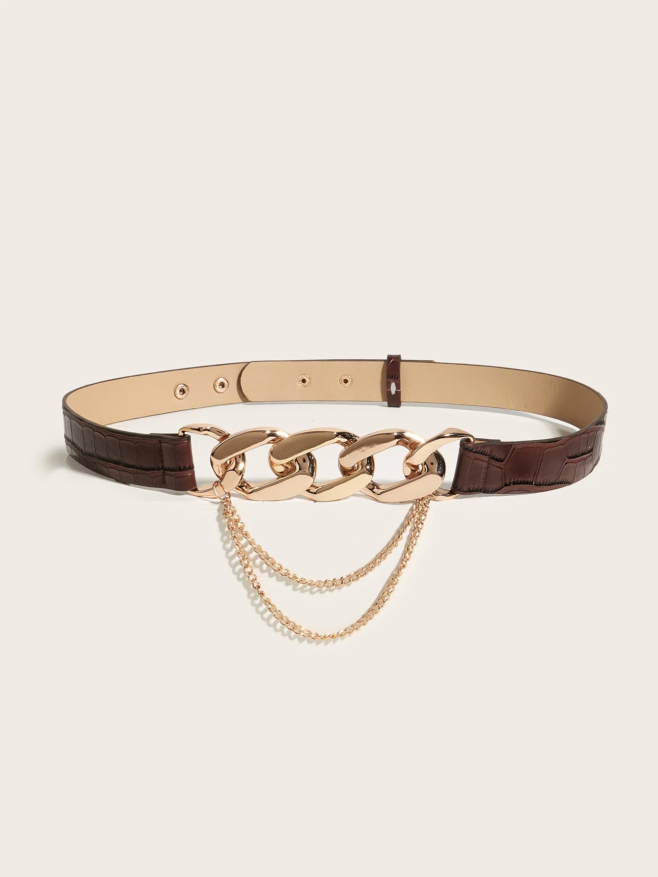Fashionable removable chain buckle trendy women's belt