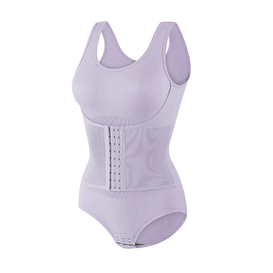 New bodysuit shapewear with zipper belt ladies tummy control body shaper waist trainer slimming corset tops