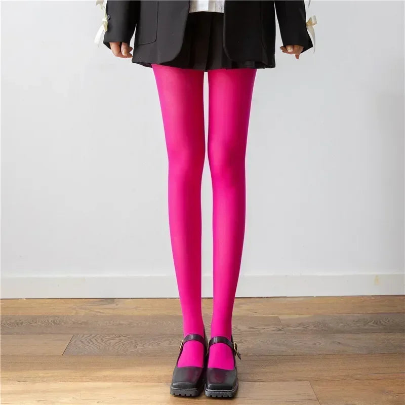 Women Bodycon Super Elastic See Through Lace Pantyhose Autumn Sexy Slim Elegant Burgundy Tights Winter