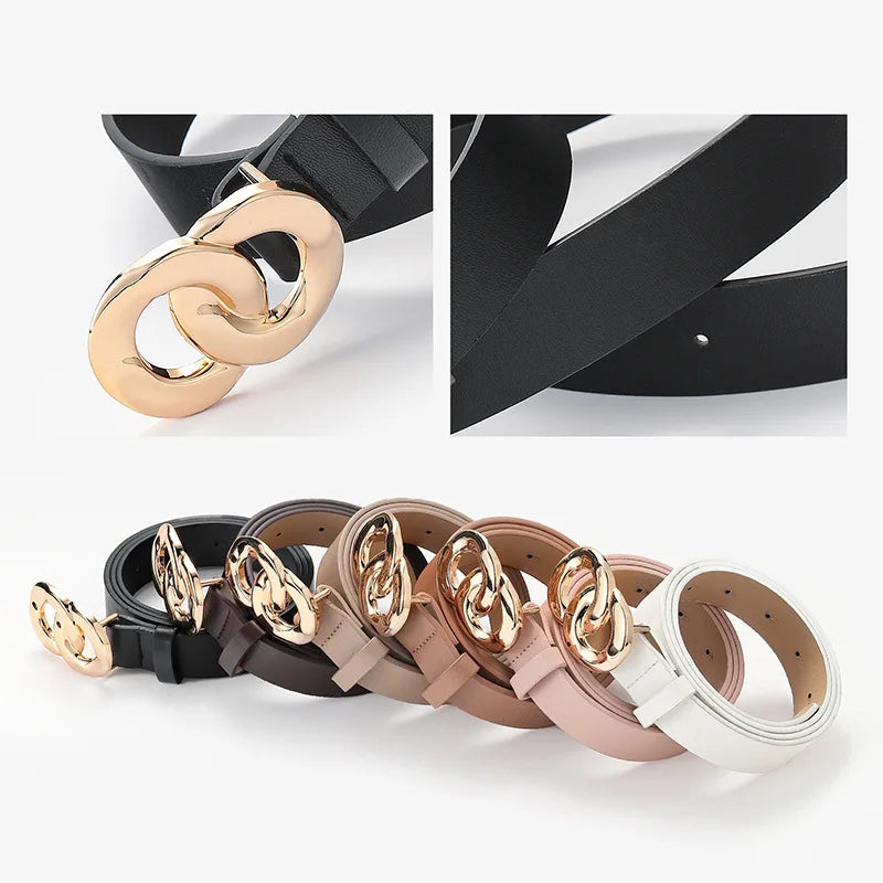 Women's Trousers Belt High Quality Women Waist Belts Fashion PU Leather Working Waistband Woman's For Jeans Belt