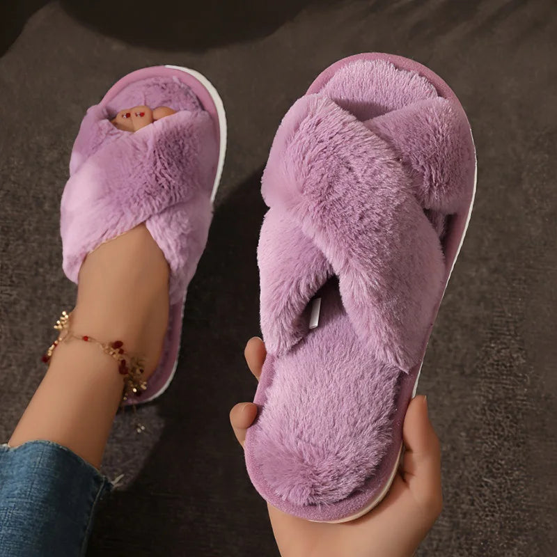 Slippers Women Indoor Light Warm Plush Home Slippers Woman