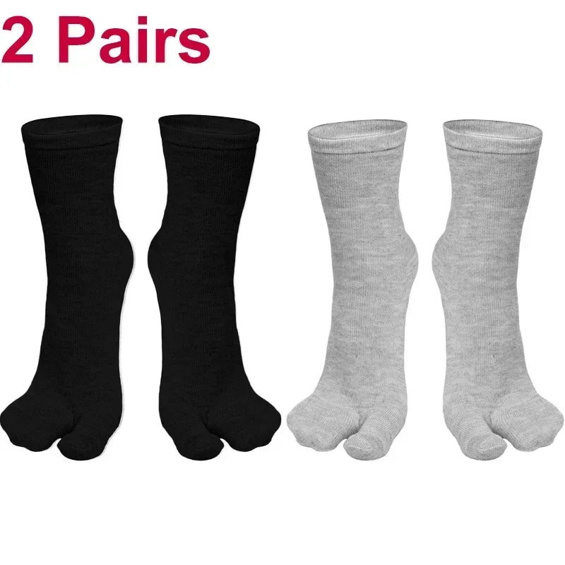 Socks for Women Summer Fiber Two Finger Socks Kimono Flip Flop Sandal Split Tabi Toe Sock