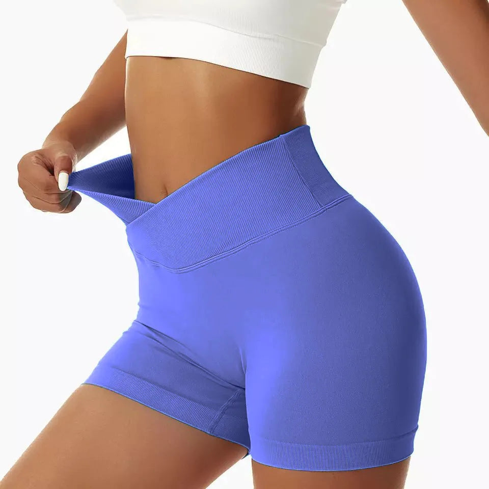 Yoga Impact Shorts Women Scrunch Bum Gym Shorts Low Waist Seamless Yoga Shorts Workout Biker Short Stretch Fitness Short Pants
