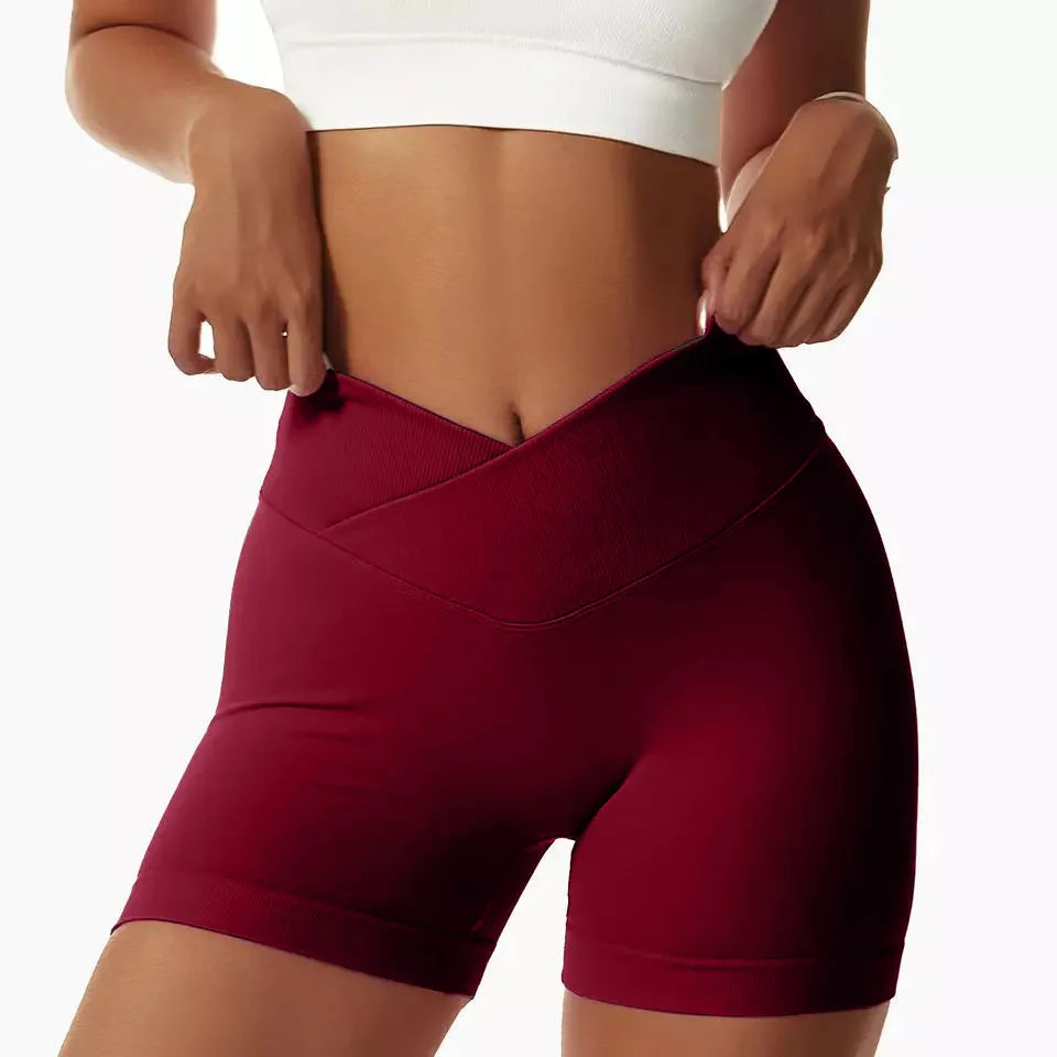 Yoga Impact Shorts Women Scrunch Bum Gym Shorts Low Waist Seamless Yoga Shorts Workout Biker Short Stretch Fitness Short Pants