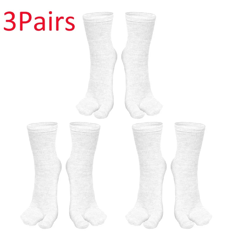 Socks for Women Summer Fiber Two Finger Socks Kimono Flip Flop Sandal Split Tabi Toe Sock