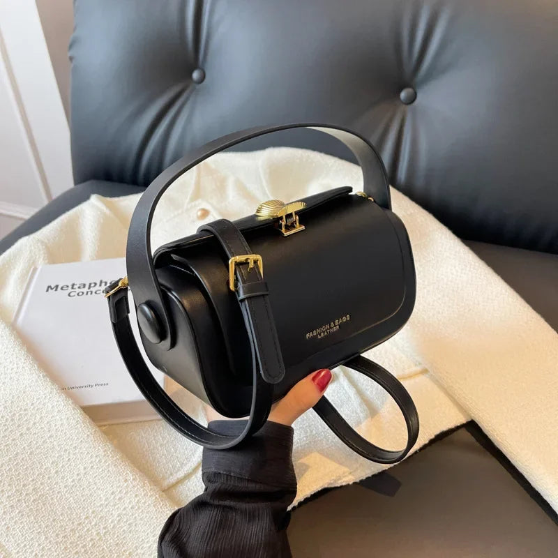 Shoulder Bag Women's Versatile Retro Crossbody Square Bags New Large Capacity Textured Leather Flap Handbags