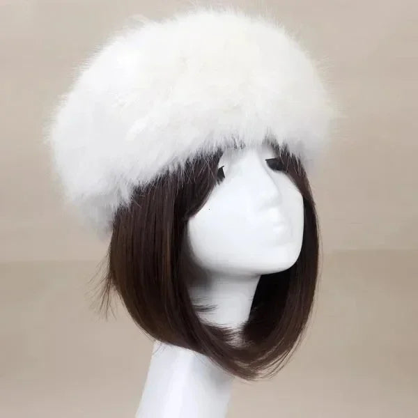 Winter Thick Furry Hair Band Fluffy Women Girl Headband Hat Winter Outdoor Ear Muff Ski Hats Hot