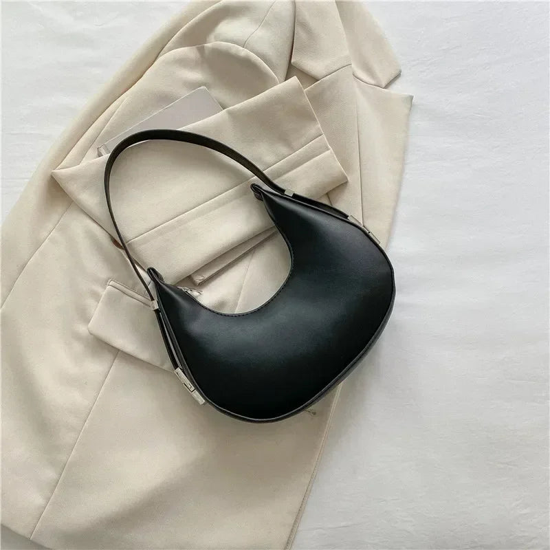 Fashion Luxury Design PU Leather Shoulder Bag Women Small Clutch Handbag Purse Female Underarm Bag Travel Totes