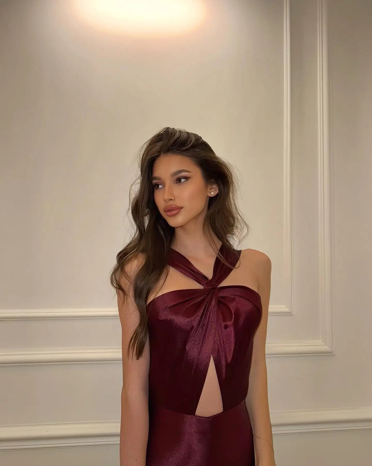 Fashion Satin Women's Jumpsuits Solid Sexy Culb Halter Sleeveless Slim Fit Hollow Out Fit Blackless Streetwear Rompers
