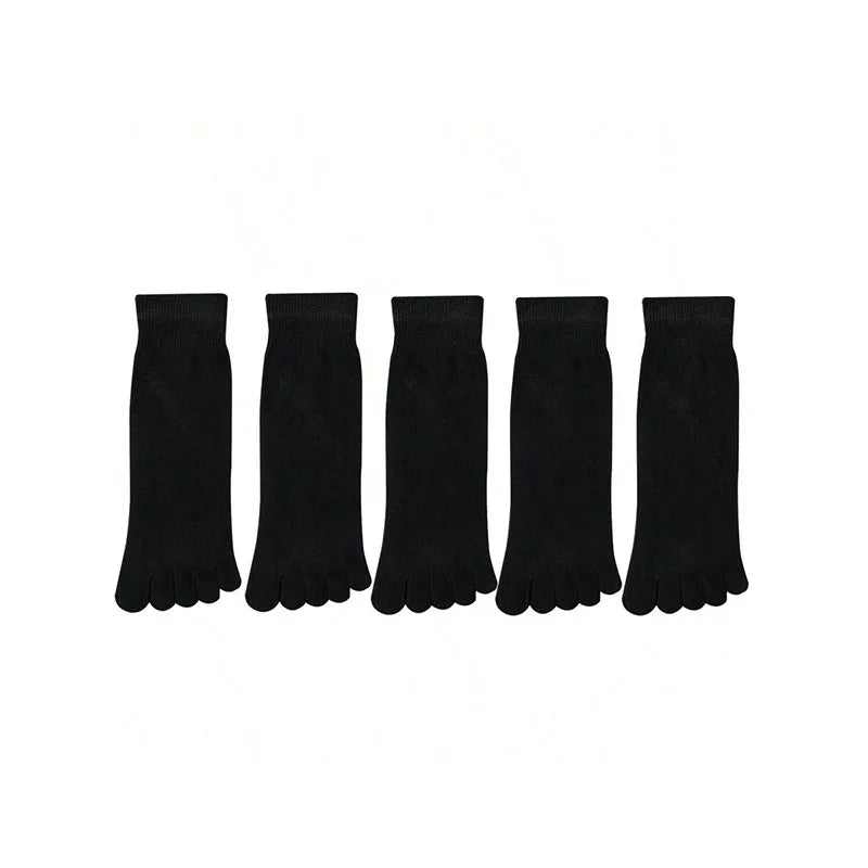Women Five Fingers Socks Solid Colour Ladies Split Toe Sports Socks Spring Autumn Toe Socks