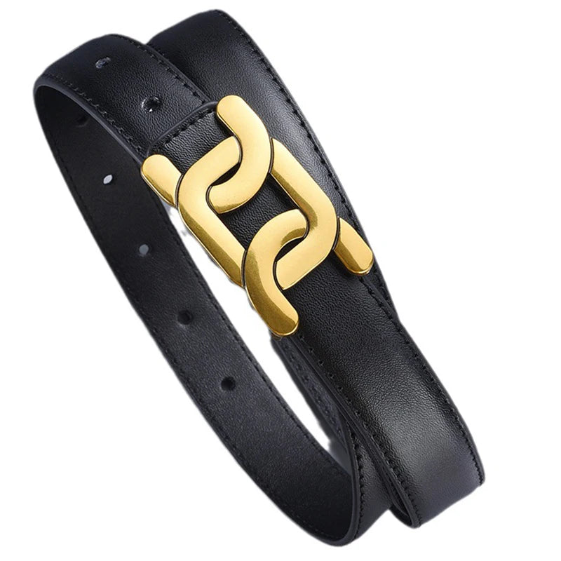 1Pcs Women's Retro Belt Alloy Buckle Fashion Belt Casual Jeans Belt High End Long Skirt Pants Belt