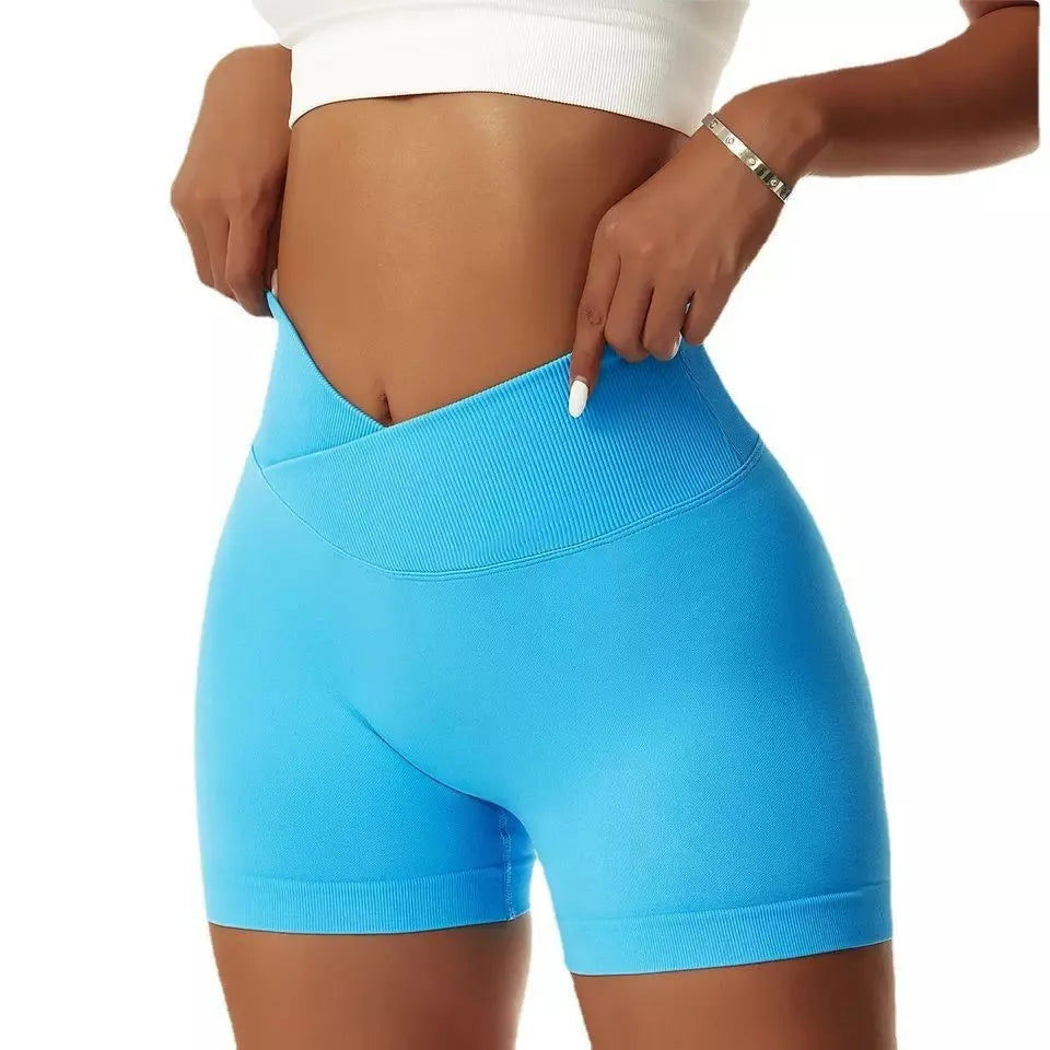 Yoga Impact Shorts Women Scrunch Bum Gym Shorts Low Waist Seamless Yoga Shorts Workout Biker Short Stretch Fitness Short Pants