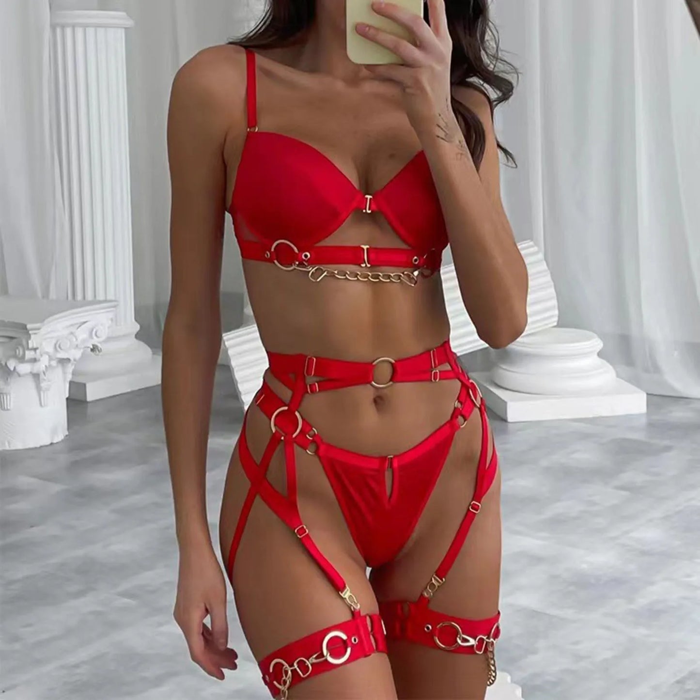 Lingerie Set For Women Lace Push Up Bralette And Adjust Lace Up Panty Lingerie For Women Nightgowns, Skimpy Lingerie Two Piece
