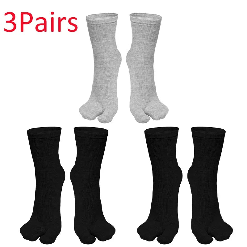 Socks for Women Summer Fiber Two Finger Socks Kimono Flip Flop Sandal Split Tabi Toe Sock