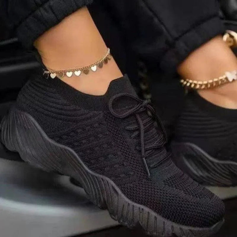 Women Casual Sneakers Lace-up Shoes Ladies Platform Sneakers Female Shoes