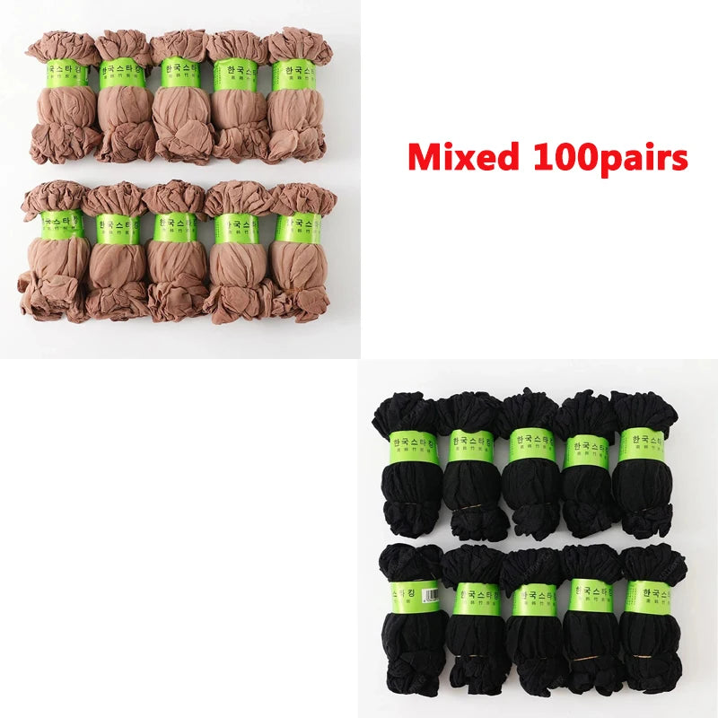 igh Quality Women Velvet Socks Pack Female Summer Thin Silk Transparent Sexy Ankle Nylon Socks Set