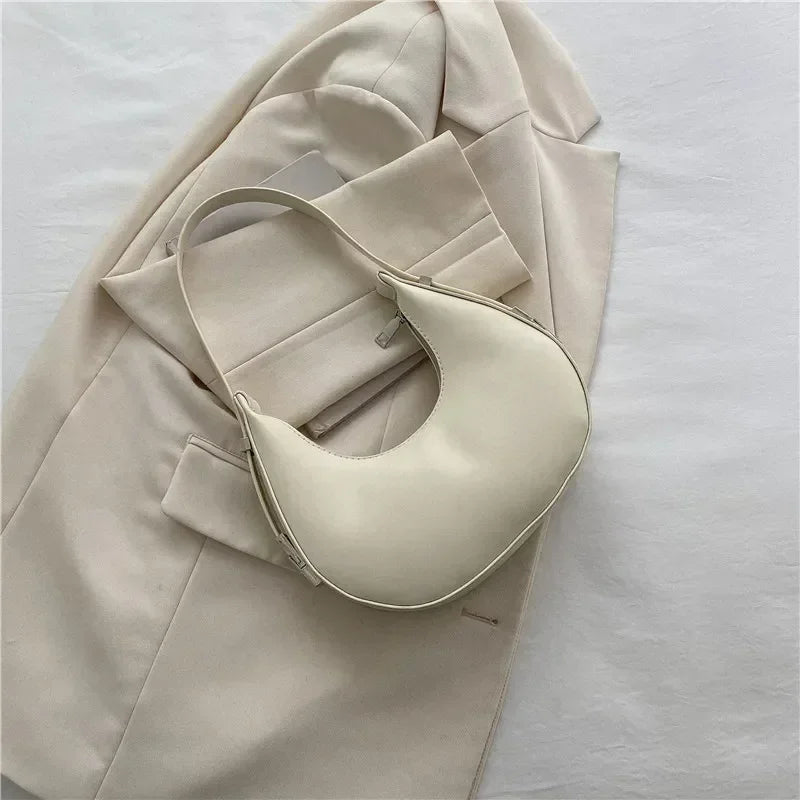 Fashion Luxury Design PU Leather Shoulder Bag Women Small Clutch Handbag Purse Female Underarm Bag Travel Totes