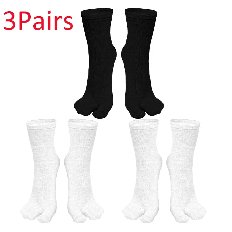 Socks for Women Summer Fiber Two Finger Socks Kimono Flip Flop Sandal Split Tabi Toe Sock