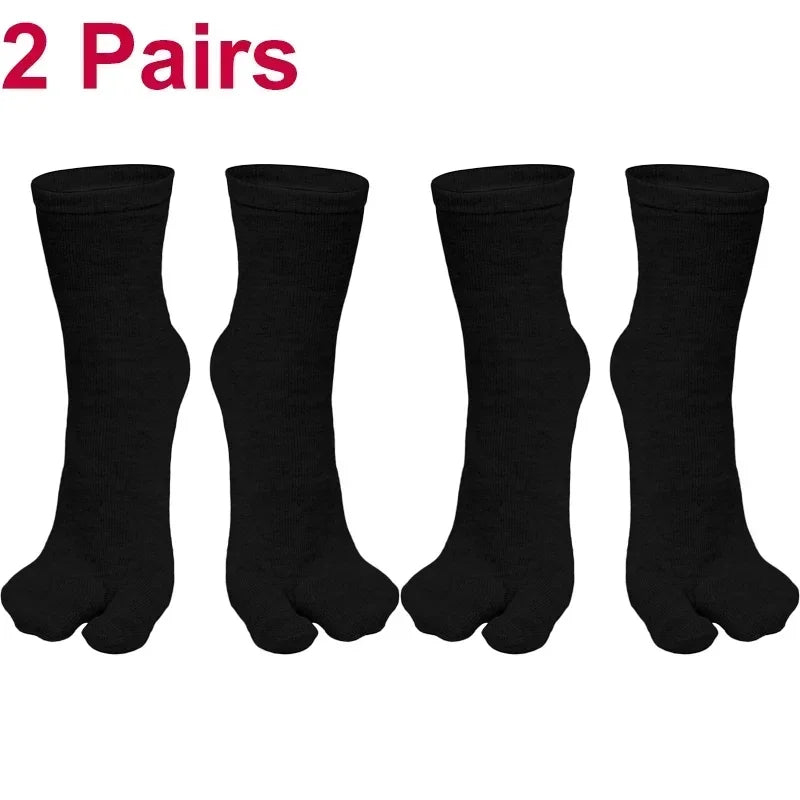 Socks for Women Summer Fiber Two Finger Socks Kimono Flip Flop Sandal Split Tabi Toe Sock