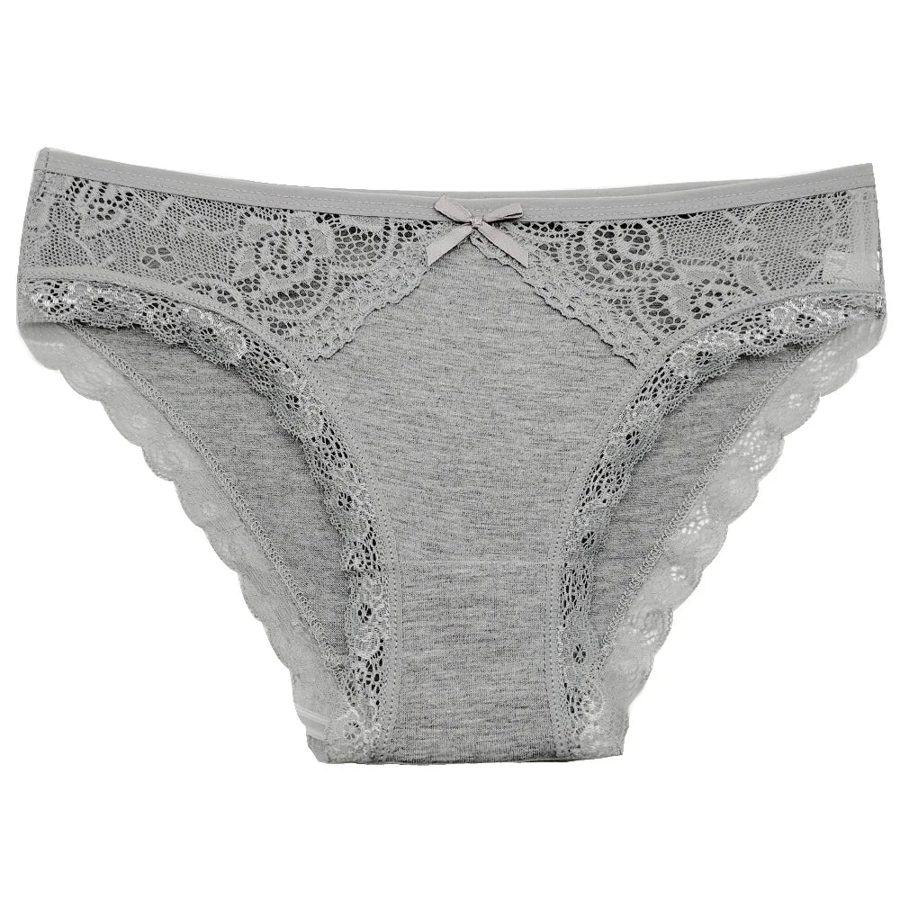 5Pcs/Set New Arrival Low Rise Ladies Sexy Lace Panty Briefs Panties for Women Lingerie Cotton Underpants