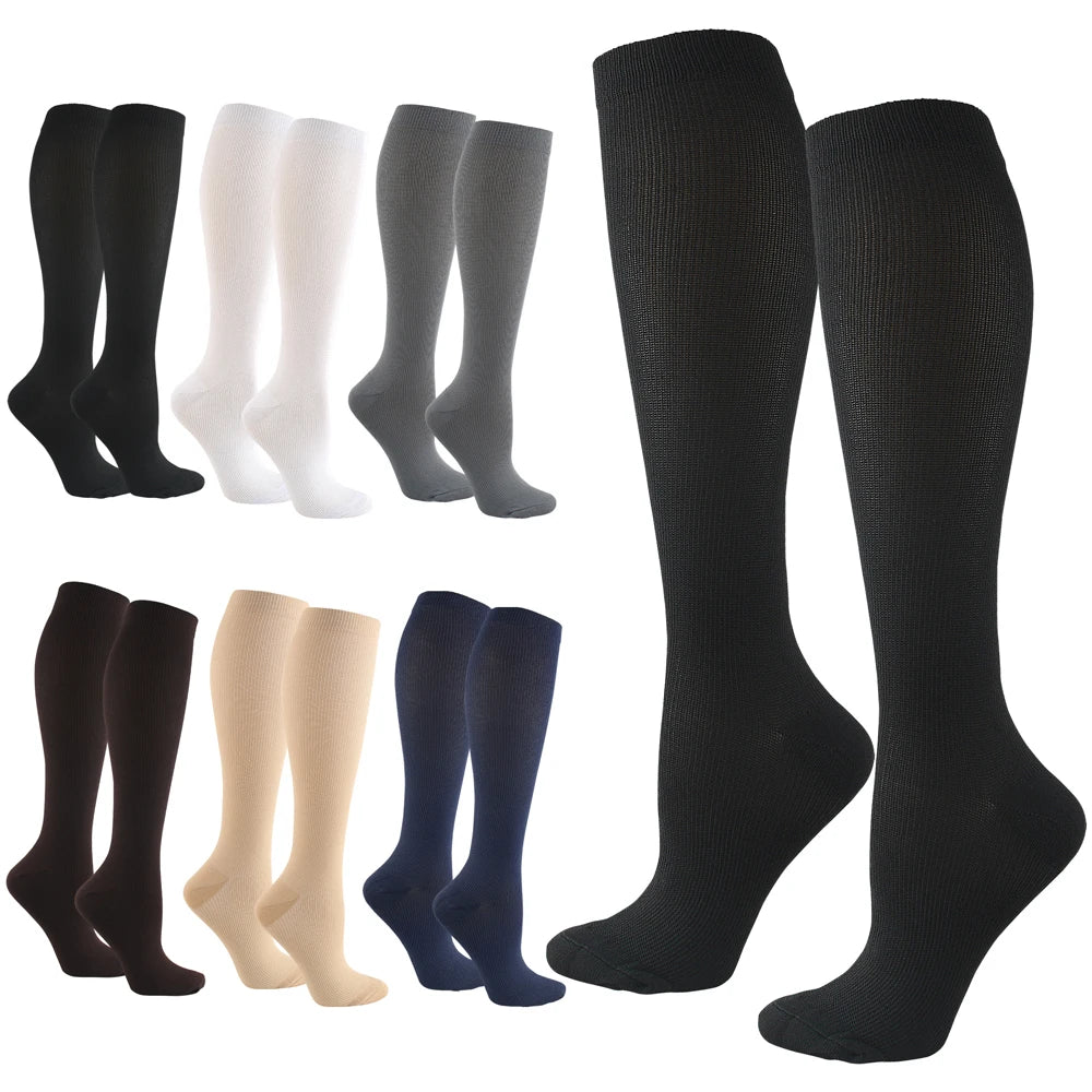Socks Fit For Golf Rugby Running Hiking Sports For Anti Fatigue Driving Travel Flight Women Socks