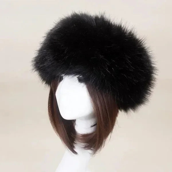 Winter Thick Furry Hair Band Fluffy Women Girl Headband Hat Winter Outdoor Ear Muff Ski Hats Hot