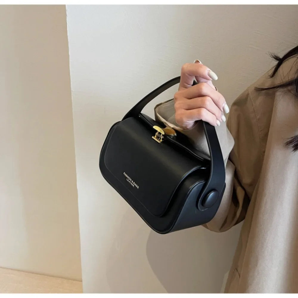 Shoulder Bag Women's Versatile Retro Crossbody Square Bags New Large Capacity Textured Leather Flap Handbags
