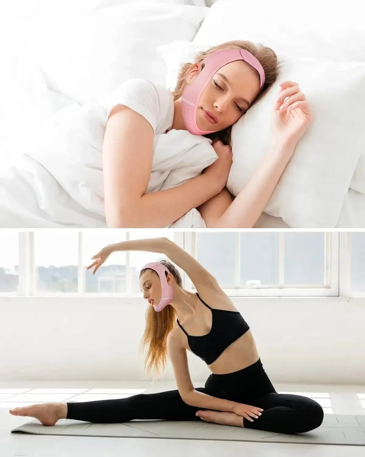 Women Breathable Face Slimming Bandage Cheek Chin Lift Belt Face Shaper Facial Massage Belt Beauty Skin Care.
