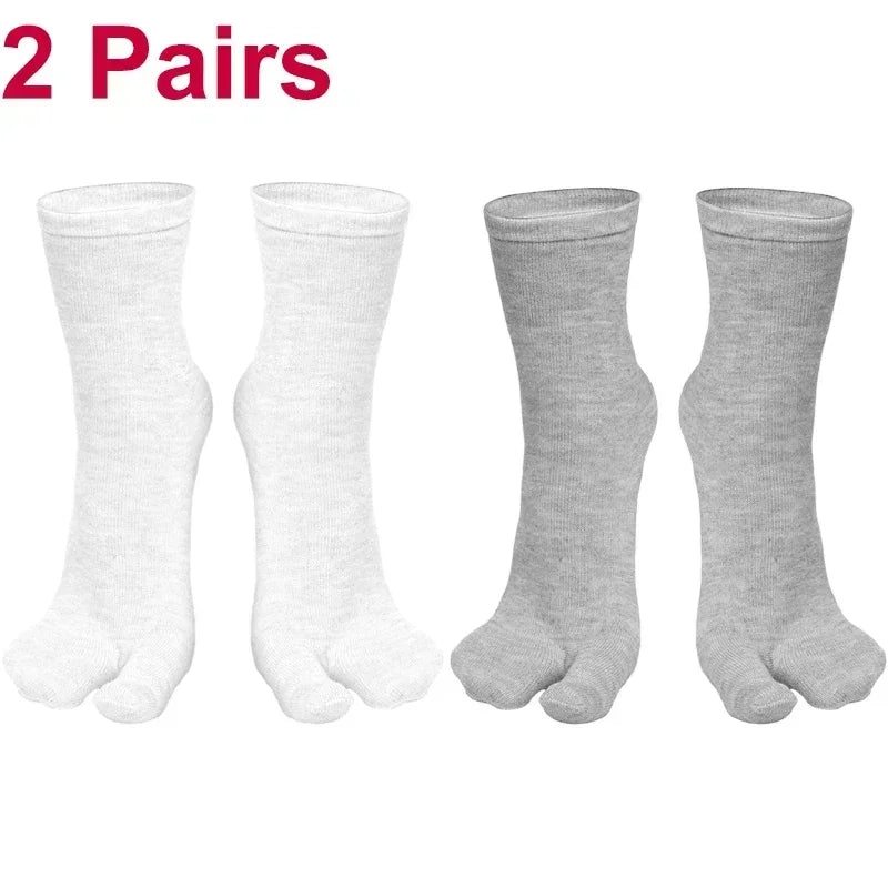 Socks for Women Summer Fiber Two Finger Socks Kimono Flip Flop Sandal Split Tabi Toe Sock