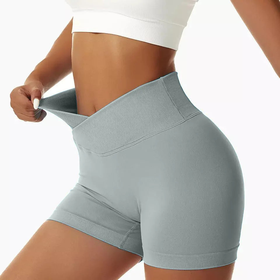 Yoga Impact Shorts Women Scrunch Bum Gym Shorts Low Waist Seamless Yoga Shorts Workout Biker Short Stretch Fitness Short Pants