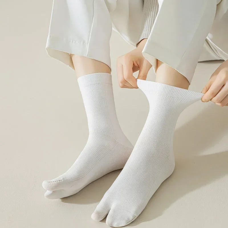 Socks for Women Summer Fiber Two Finger Socks Kimono Flip Flop Sandal Split Tabi Toe Sock