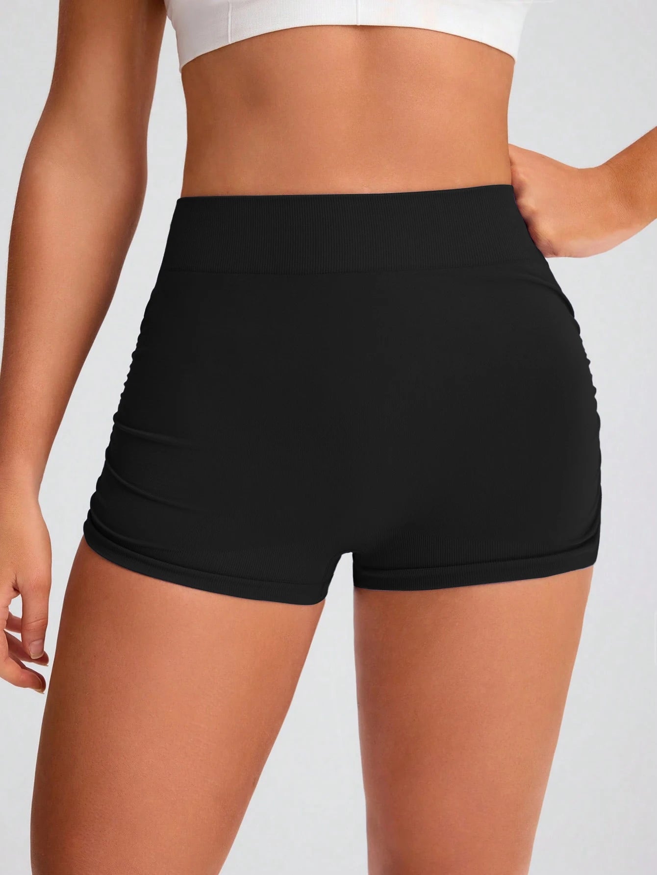 3 Piece Workout Shorts Women Seamless High Waist Butt Lifting Scrunch Yoga Gym Shorts