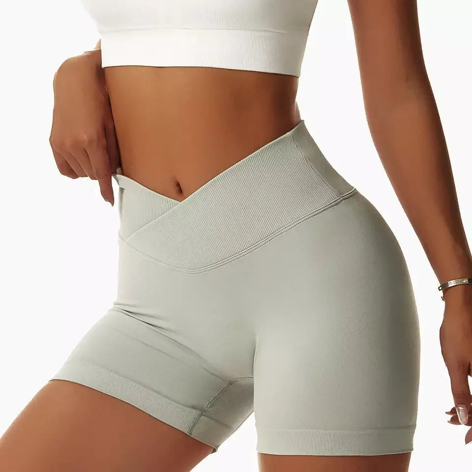 Yoga Impact Shorts Women Scrunch Bum Gym Shorts Low Waist Seamless Yoga Shorts Workout Biker Short Stretch Fitness Short Pants