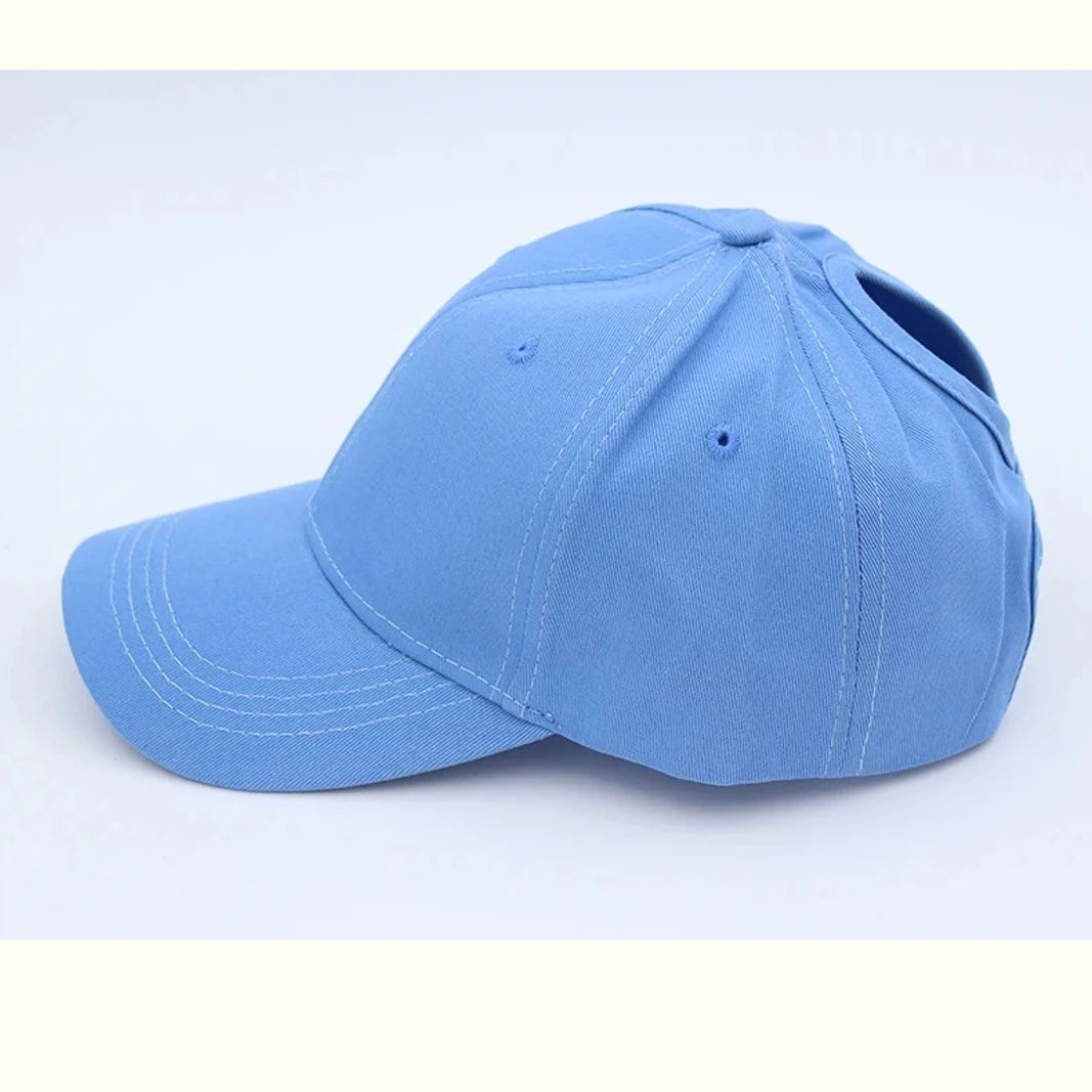 High Ponytail Baseball Cap for Women Spring Summer Sun Hat Running Snapback Hat Messy High Bun Women's Caps Female