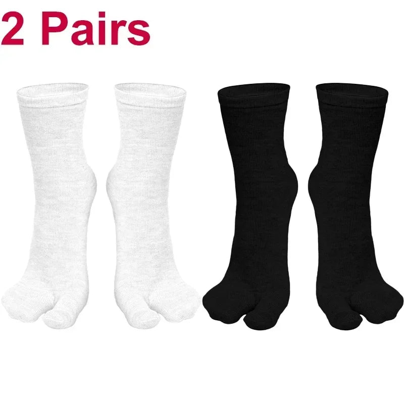 Socks for Women Summer Fiber Two Finger Socks Kimono Flip Flop Sandal Split Tabi Toe Sock