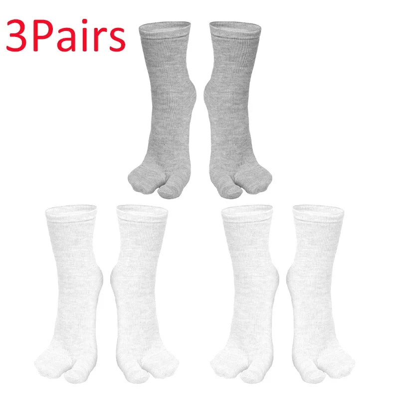 Socks for Women Summer Fiber Two Finger Socks Kimono Flip Flop Sandal Split Tabi Toe Sock
