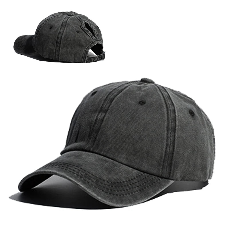 High Ponytail Baseball Cap for Women Spring Summer Sun Hat Running Snapback Hat Messy High Bun Women's Caps Female