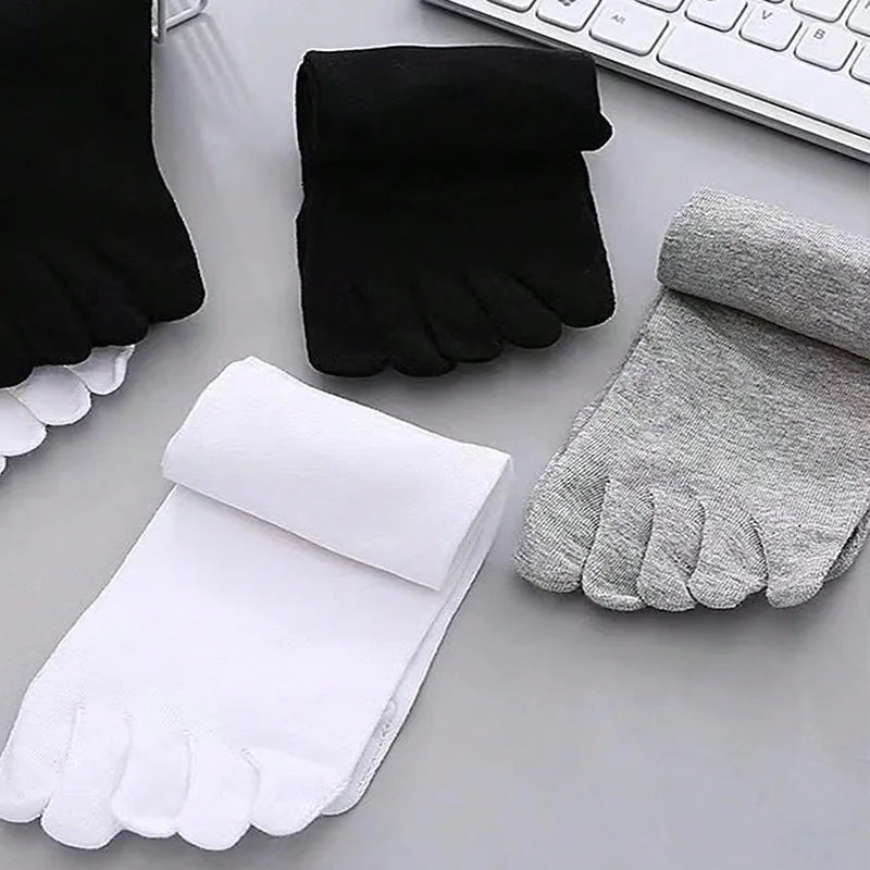Women Five Fingers Socks Solid Colour Ladies Split Toe Sports Socks Spring Autumn Toe Socks