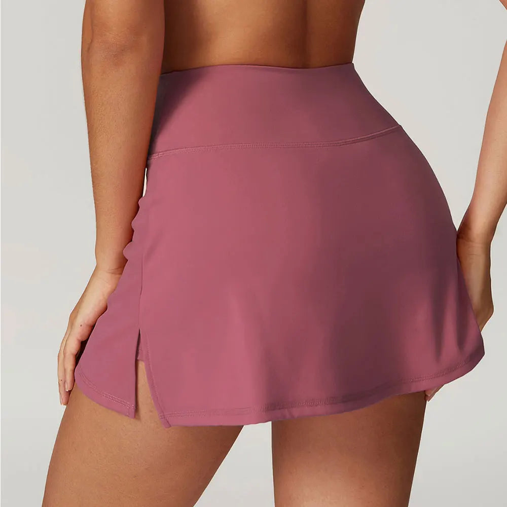 Slim Yoga Shorts High Waist Short Skirts Ultra Short Mini Skirts Gym Exercise Running Fitness Tennis Anti-Light Sports Skirts