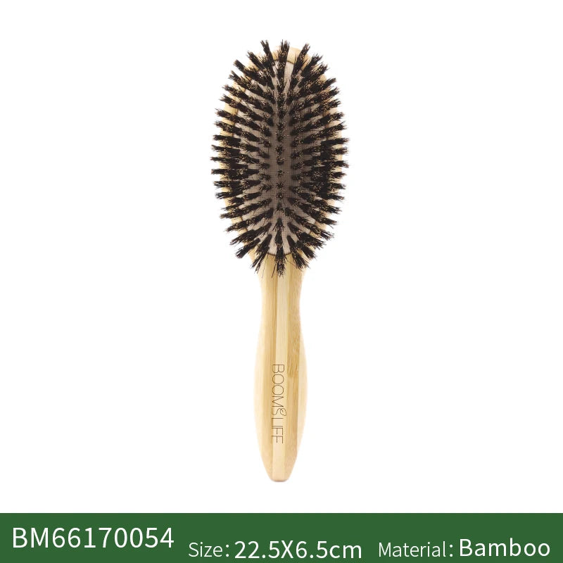 Soft Boar Bristle Hair Brush Professional Women Bamboo HairBrush Massage Bamboo Comb for Hair Beauty Care Salon Tools